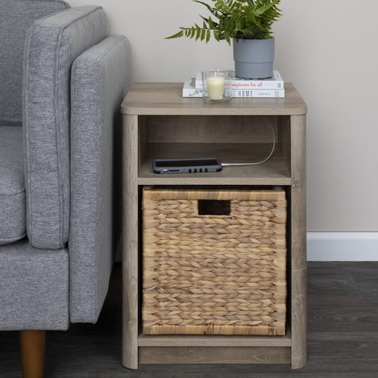 Hello Honey® Coastal Oak End Table with Storage